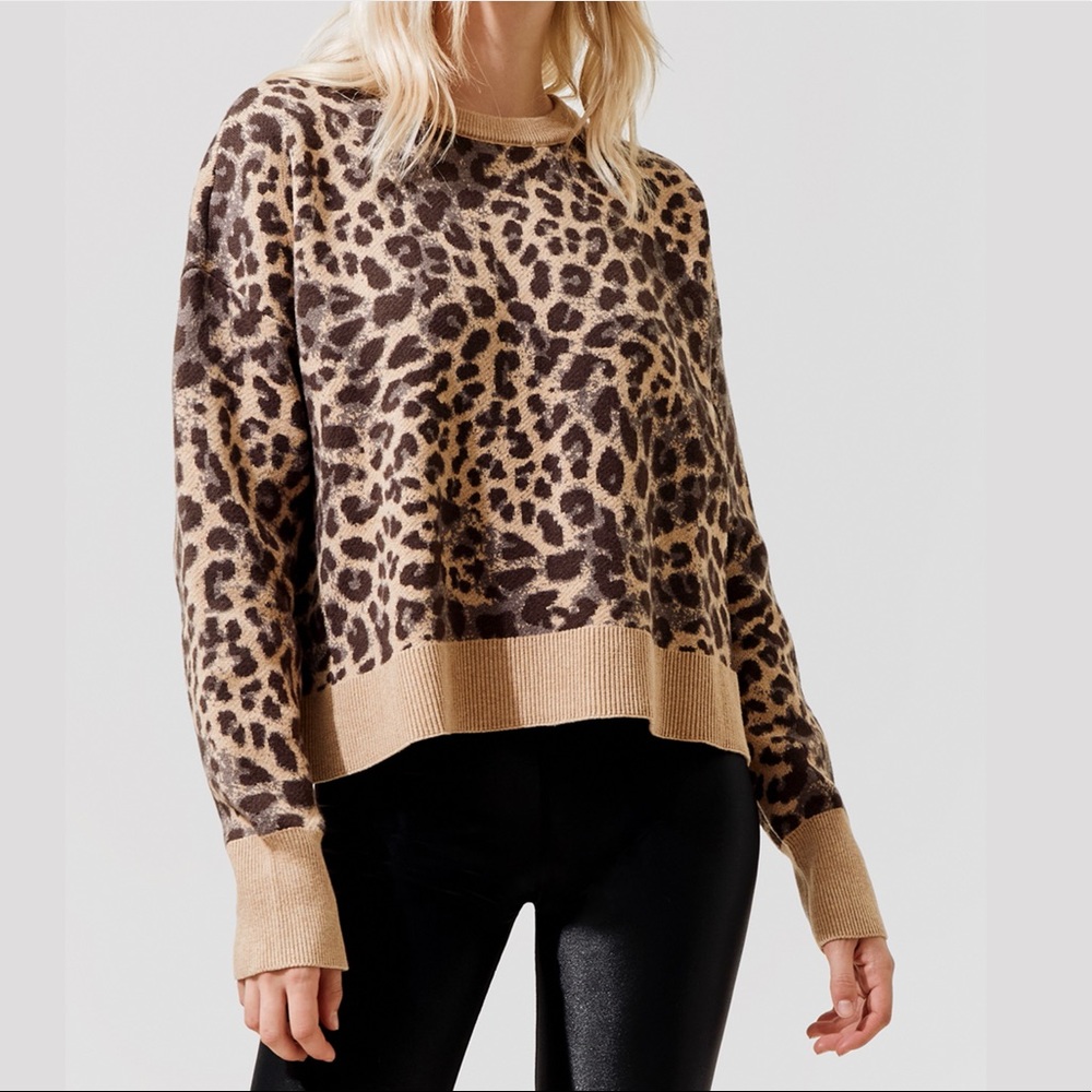 ❌SOLD❌ Spiritual Gangster Cheetah Glow Up Sweater